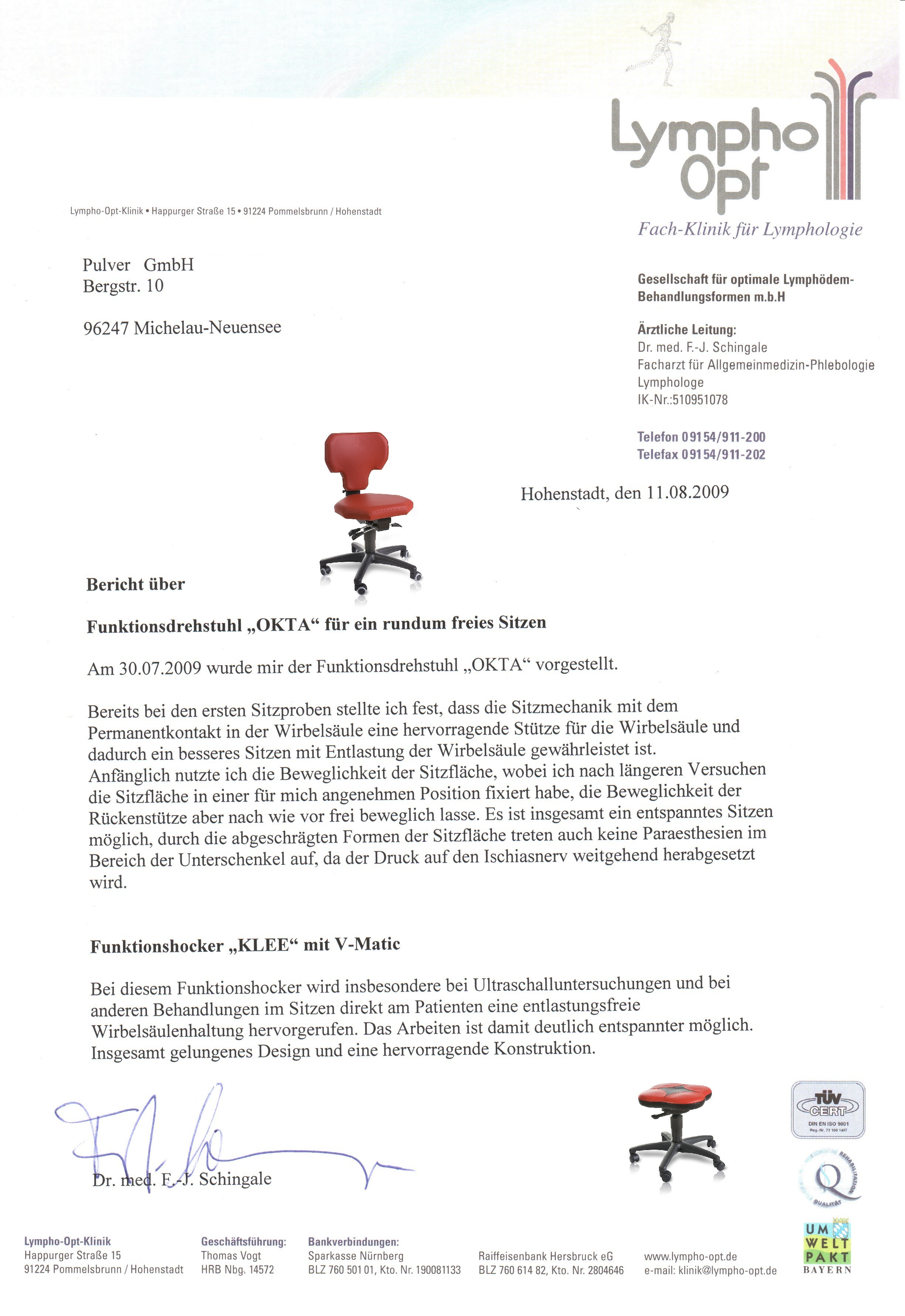 Pulver GmbH Bericht Okta und Klee mit Bildern